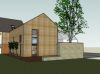 Vue depuis le jardin - modélisation 3D